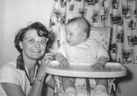 Harold as a baby with his mother M. Imogene.