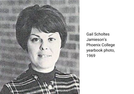 Gail Scholtes Jamieson’s Phoenix College yearbook photo, 1969